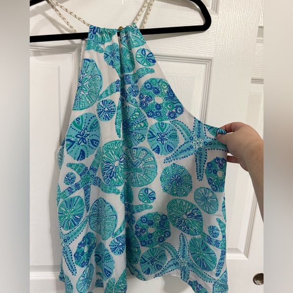Lilly Pulitzer for Target Nautical Teal and White Patterned Tank XXL - Picture 2 of 8